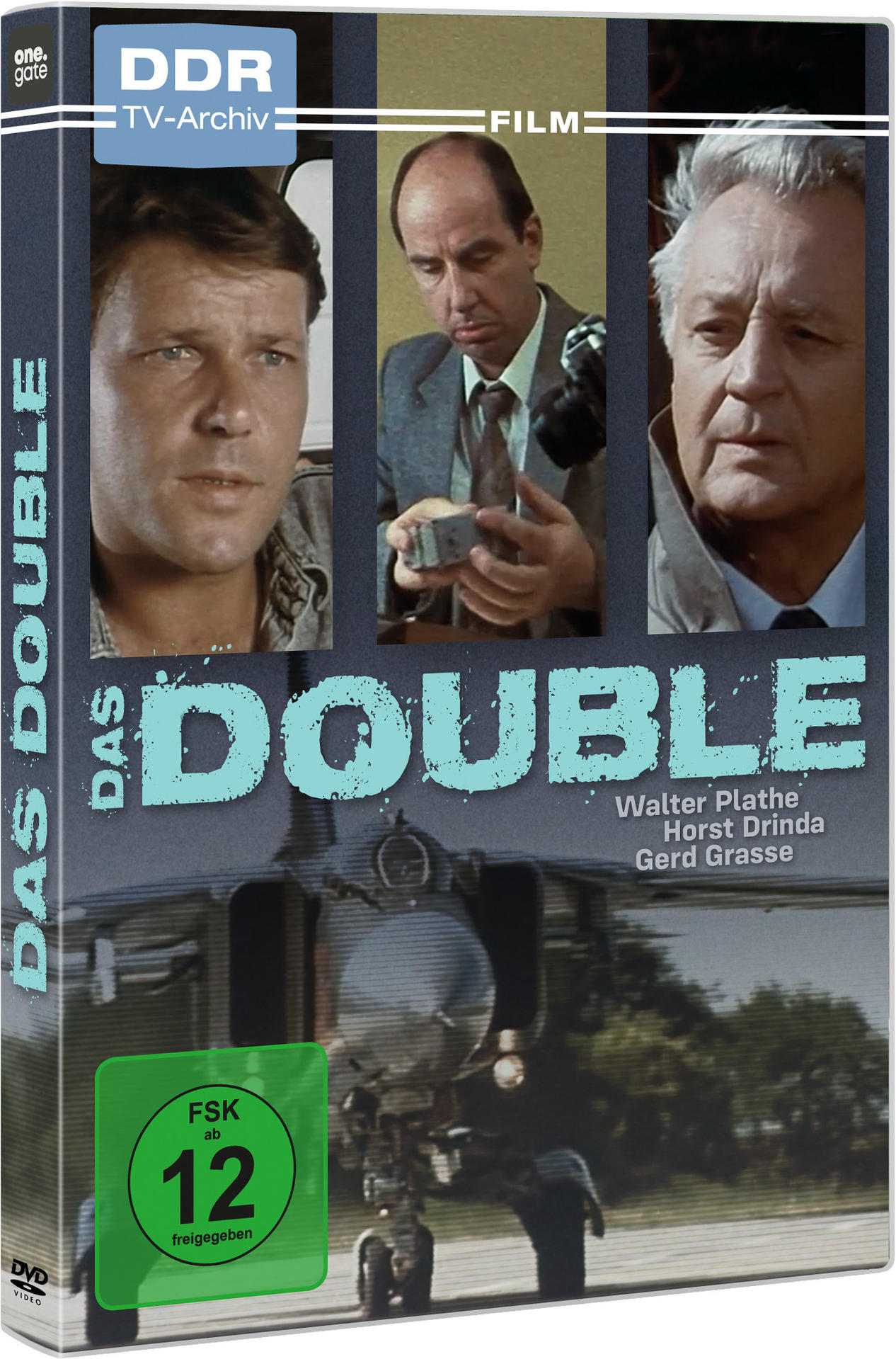 DVD-Hülle mit drei Männern. Text auf Deutsch. Grüner Altersfreigabesticker.