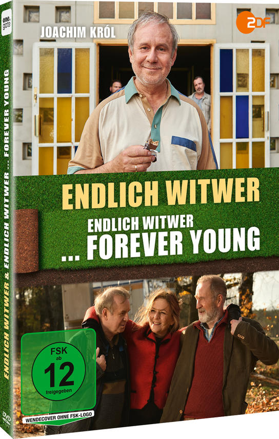 DVD-Cover für 'Endlich Witwer' mit einem Mann, Text und einer FSK 12-Bewertung.