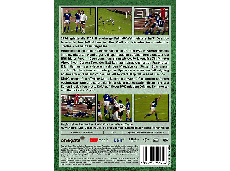 Fußball-WM 1974 - DDR:BRD 1:0 DVD