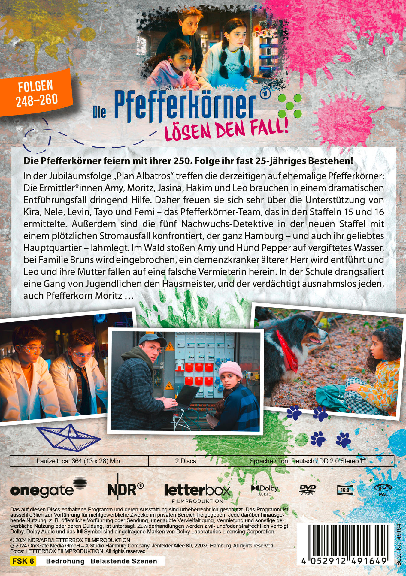 DVD-Box mit Cover-Art für eine deutsche Fernsehsendung: Die Pfefferkörner.