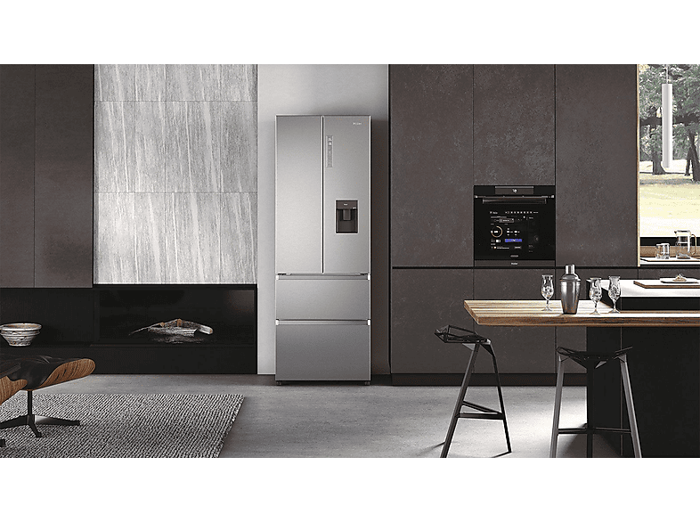 Haier HFR7720DWMP Multi Door French Door 70 Serie 7 Kühl- und Gefrierkombination (477 l, D, 2006 mm hoch, No Frost (verminderte Eisbildung), Platinum Inox) — Foto 5 von 6