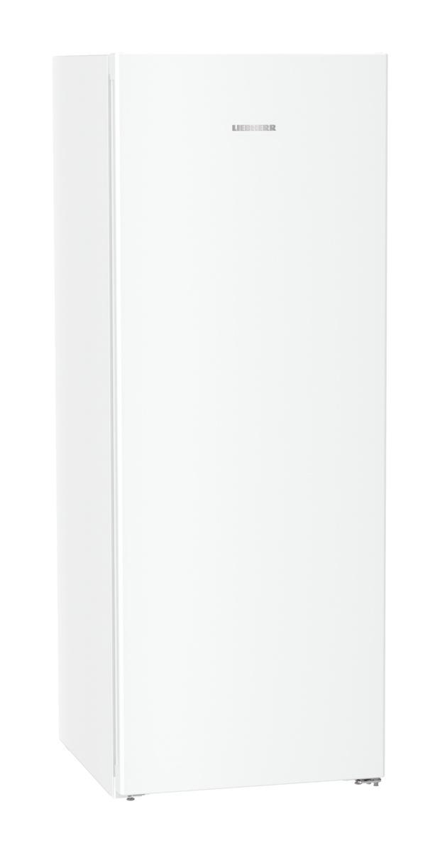 Weißer Kühlschrank auf weißem Hintergrund. LIEBHERR-Logo.