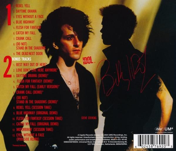Rückseite eines Albums mit zwei Männersilhouetten und Trackliste.
