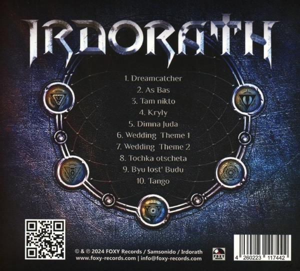 CD-Rückseite mit Bandnamen, Songliste und Barcode.