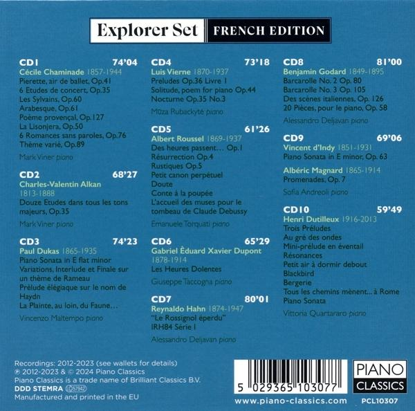 CD-Cover mit Text, der Musikstücke auflistet. Schwarz-weißes Design mit Text in Englisch.