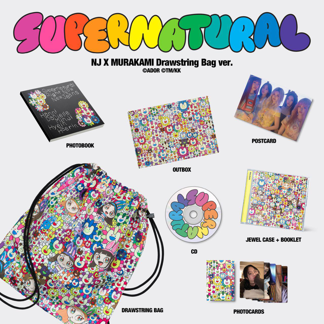 Newjeans | Supernatural NJ X MURAKAMI (Drawstring Bag Version