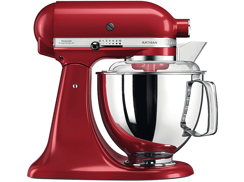 KitchenAid 5Ksm175Pseer Impastatrice Planetaria, 300 W, capacità ciotola 4,8 l, Empire red