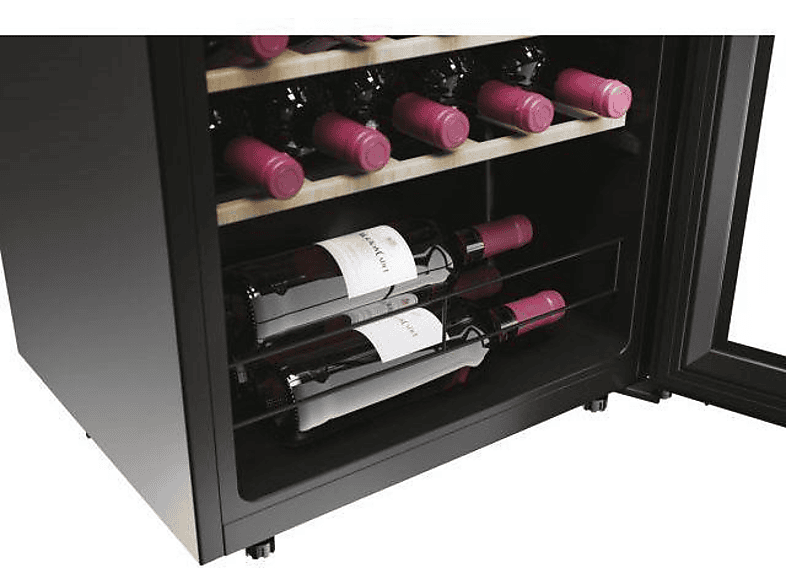 Haier HWS34GGH1 Weinklimaschrank (90 l, 140 kWh, EEK: G, Schwarz, Anzahl Flaschen: 34) — Foto 4 von 5