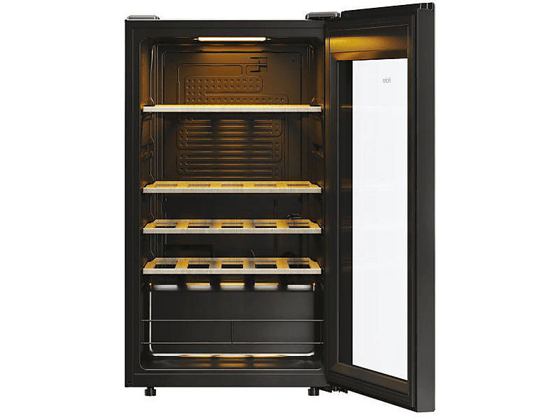 Haier HWS34GGH1 Weinklimaschrank (90 l, 140 kWh, EEK: G, Schwarz, Anzahl Flaschen: 34) — Foto 2 von 5