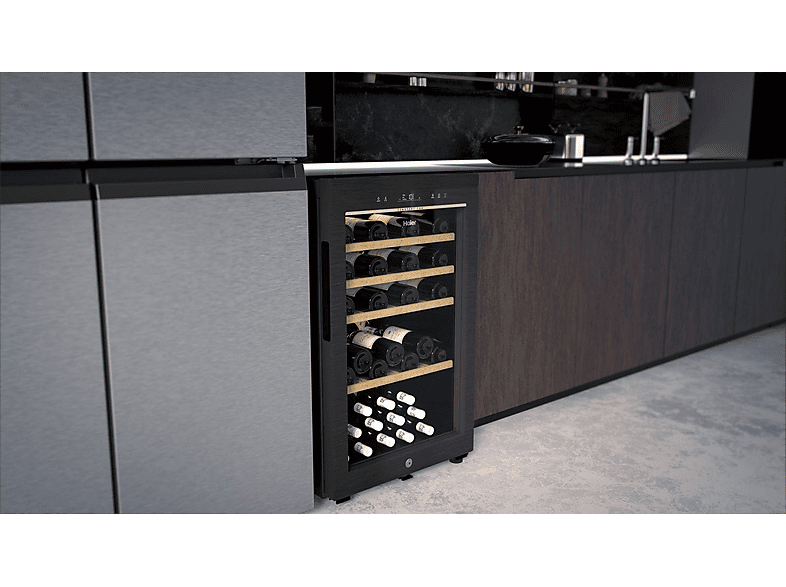Haier HWS34GGH1 Weinklimaschrank (90 l, 140 kWh, EEK: G, Schwarz, Anzahl Flaschen: 34) — Foto 5 von 5