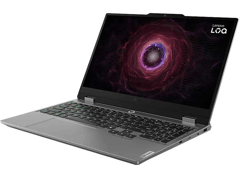 LENOVO LOQ 15AHP9 83DX005SHV Szürke Gamer laptop (15,6" FHD/Ryzen5/16GB/512 GB SSD/RTX4050 6GB/NoOS)