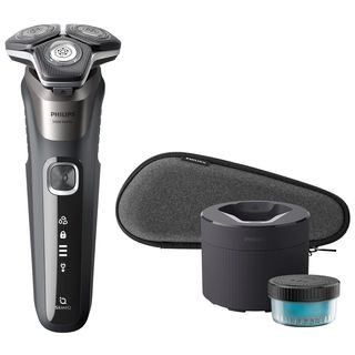 Afeitadora - Philips  S5000 S5887/50, Afeitadora eléctrica, Seco y mojado, Sensor barba, Funda de viaje,  Cortapatillas, Gris ceniza