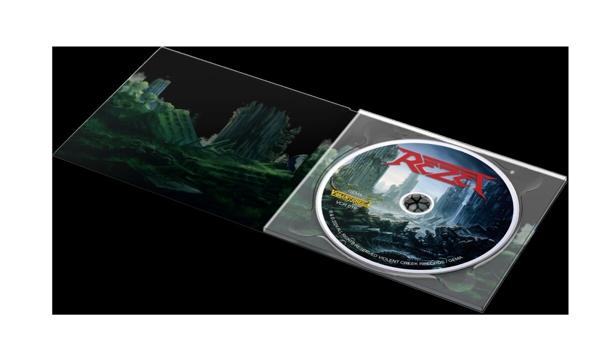 CD-Hülle mit einer CD darin. Die Hülle ist transparent, und die CD hat ein Landschaftsbild.