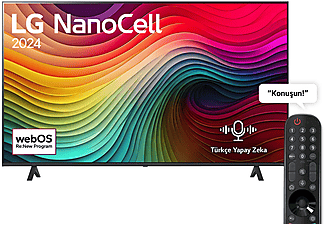 LG 50NANO81T 50 inç 127 Ekran 4K Smart AI Sihirli Kumanda HDR10 webOS24 NanoCell TV