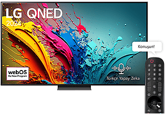 LG 65QNED86T 65 inç 165 Ekran 4K Smart AI Sihirli Kumanda HDR10 webOS24 QNED TV