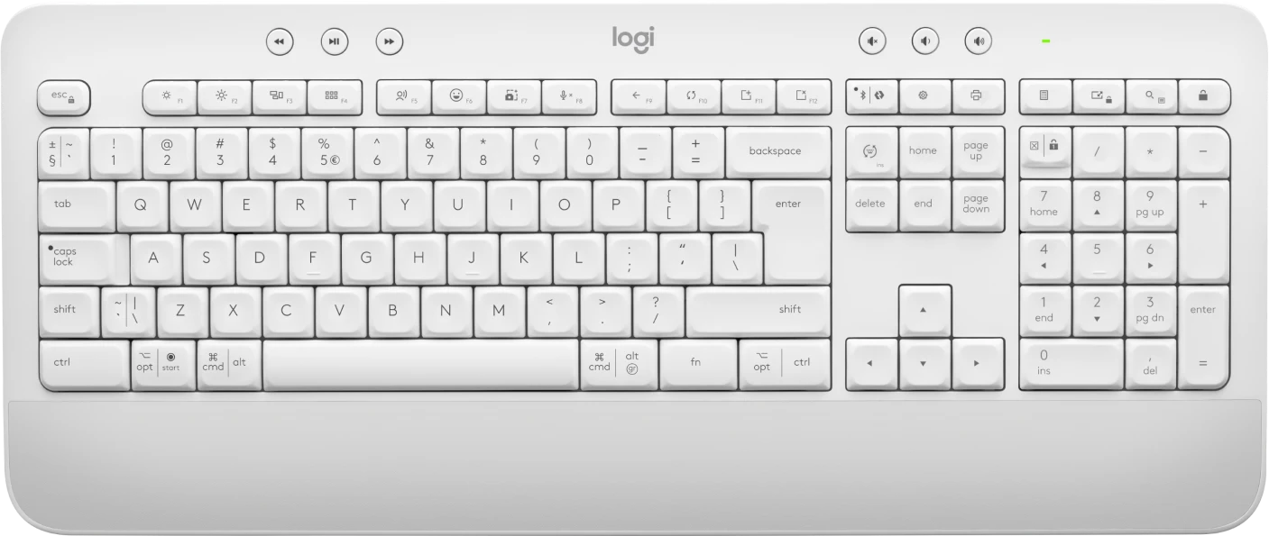 LOGITECH Signature K650 vezeték nélküli billentyűzet, Bluetooth, magyar kiosztás, piszkosfehér (920-010981)