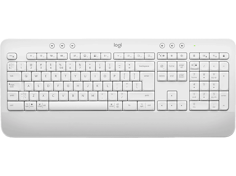 LOGITECH Signature K650 vezeték nélküli billentyűzet, Bluetooth, magyar kiosztás, piszkosfehér (920-010981)