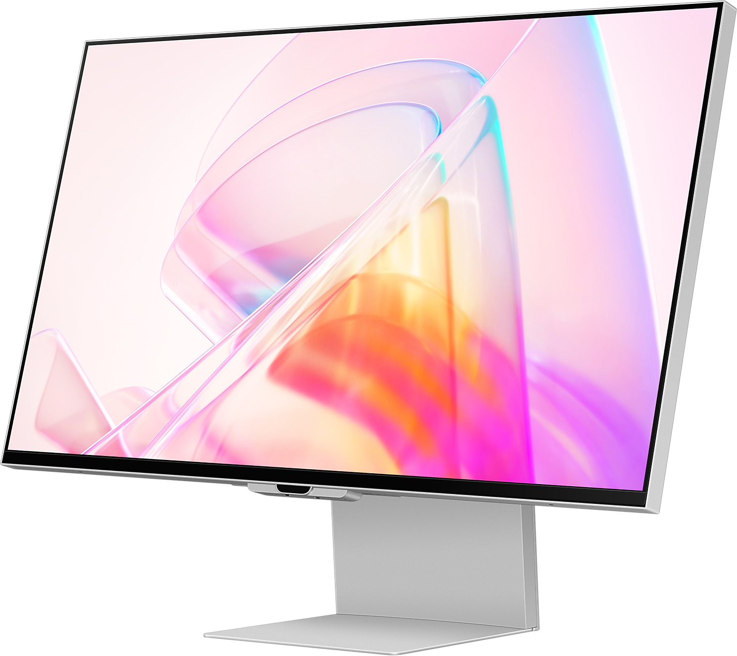 Modern számítógép monitor, stílusos dizájnnal.