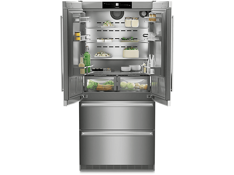 Liebherr CBNSTE 8872-20 Kühl- und Gefrierkombination, French Door (E, 522 l, 2027 mm hoch, Standgerät, No Frost (verminderte Eisbildung), Edelstahl)