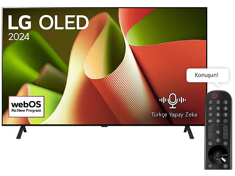 LG OLEDB46 65 inç 165 Ekran 4K Smart AI Sihirli Kumanda Dolby Vision webOS24 OLED TV_0