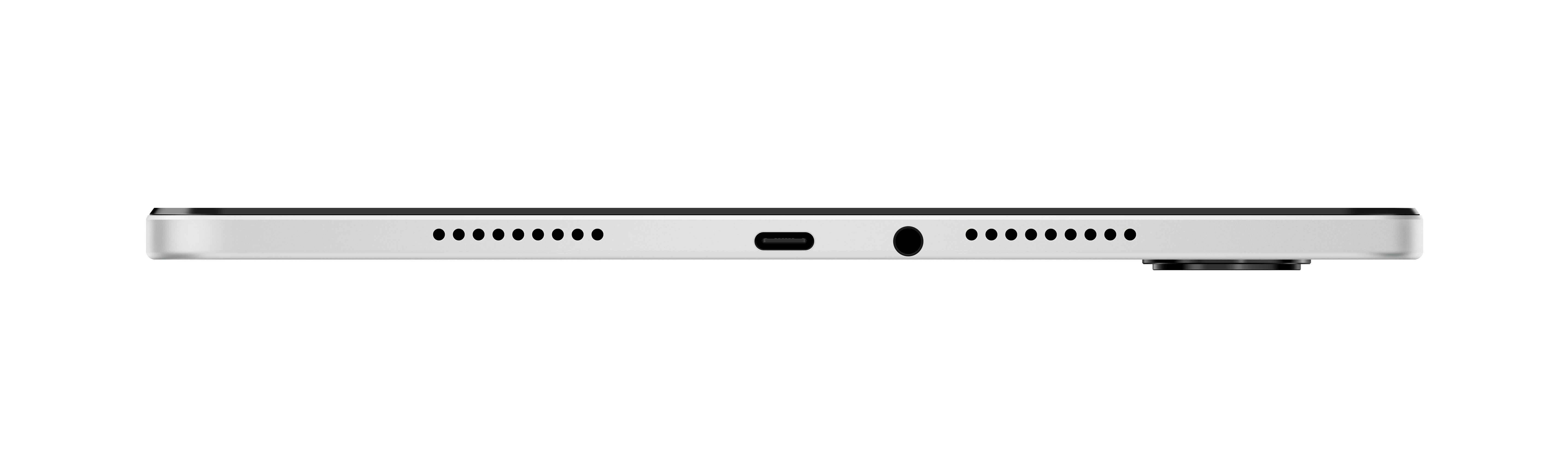 Silberner Acer-Laptop offen, zeigt den Bildschirm, auf weißem Hintergrund.