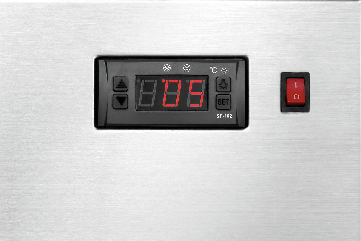 BARTSCHER 700478G Gewerbliche Mini-Kühlvitrine (C, 986 mm hoch, Silber)