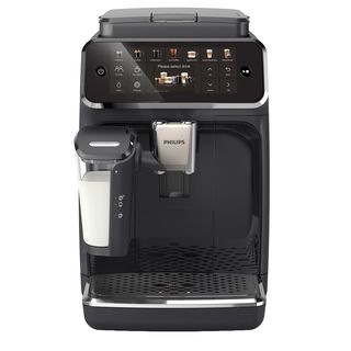 Cafetera superautomática - Philips EP4441/50, LatteGo, Pantalla táctil, 12 ajustes, Función QuickStart, 15 bar, 230 W, Filtro AquaClean, 1.8 l, Negro