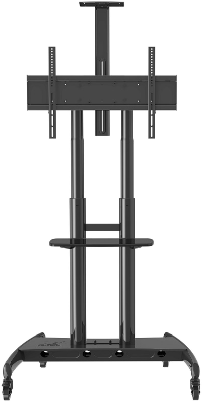 NB NORTH BAYOU AVA1800 55-90" görgős padló TV állvány, állítható magasságú kameratartóval, fekete