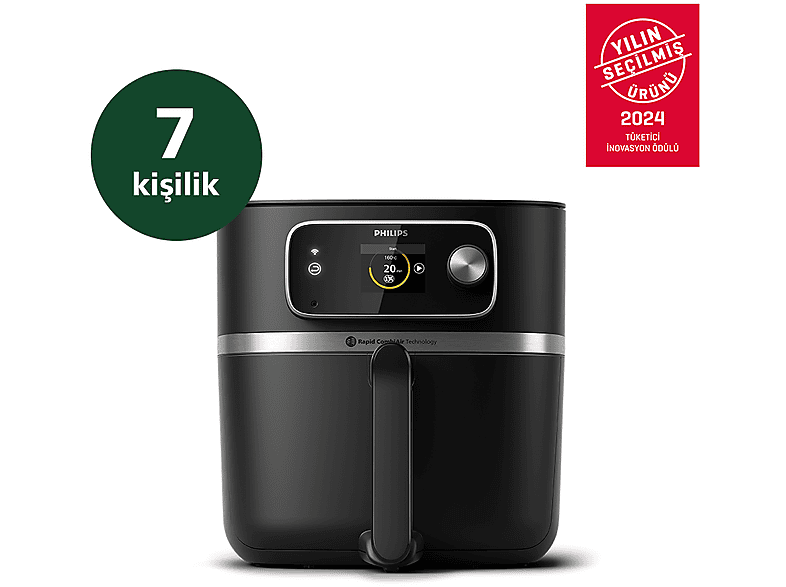 PHILIPS HD9880/90 Combi 7000 Serisi XXL Connected Airfryer Siyah