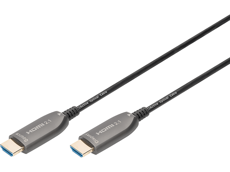 DIGITUS HDMI AOC Hybrid Glasfaserkabel For Business, UHD 8K, 20m, Schwarz; Glasfaserkabel----Glasfaserkabel