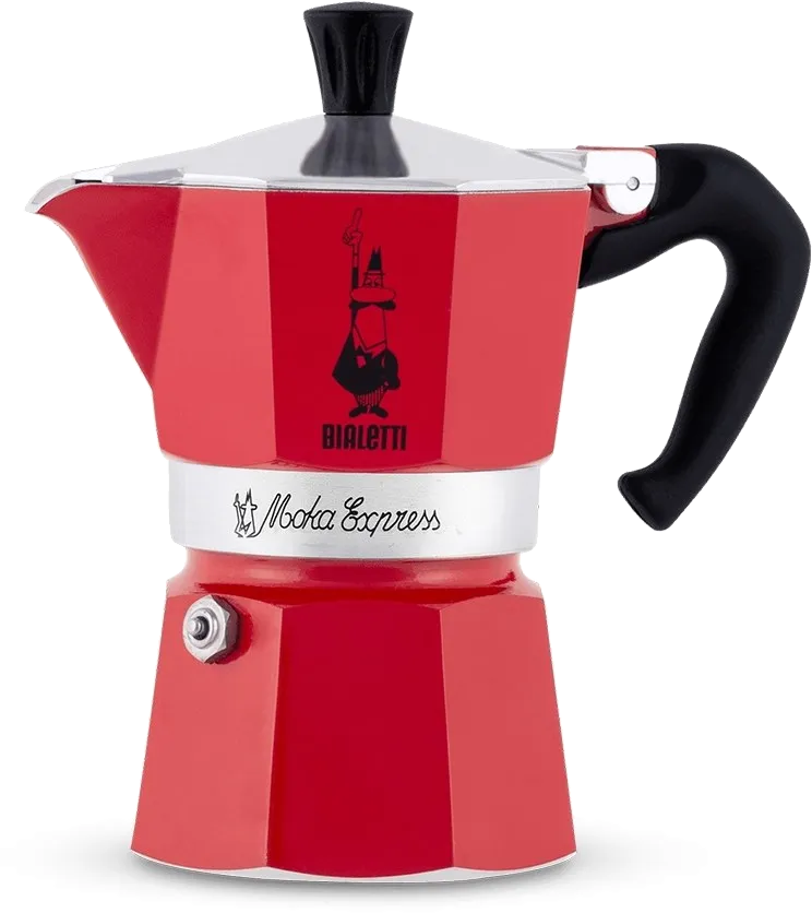 BIALETTI Moka Express kotyogós piros 1 adagos