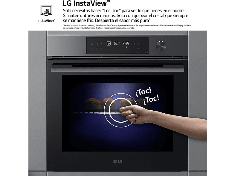 Horno - LG WS7D7631WB, Multifunción, Pirolítico, Sistema de limpieza Blue EasyClean™, 76 L, 59.2 cm, ThinQ™, Acero negro mate – imagen 2