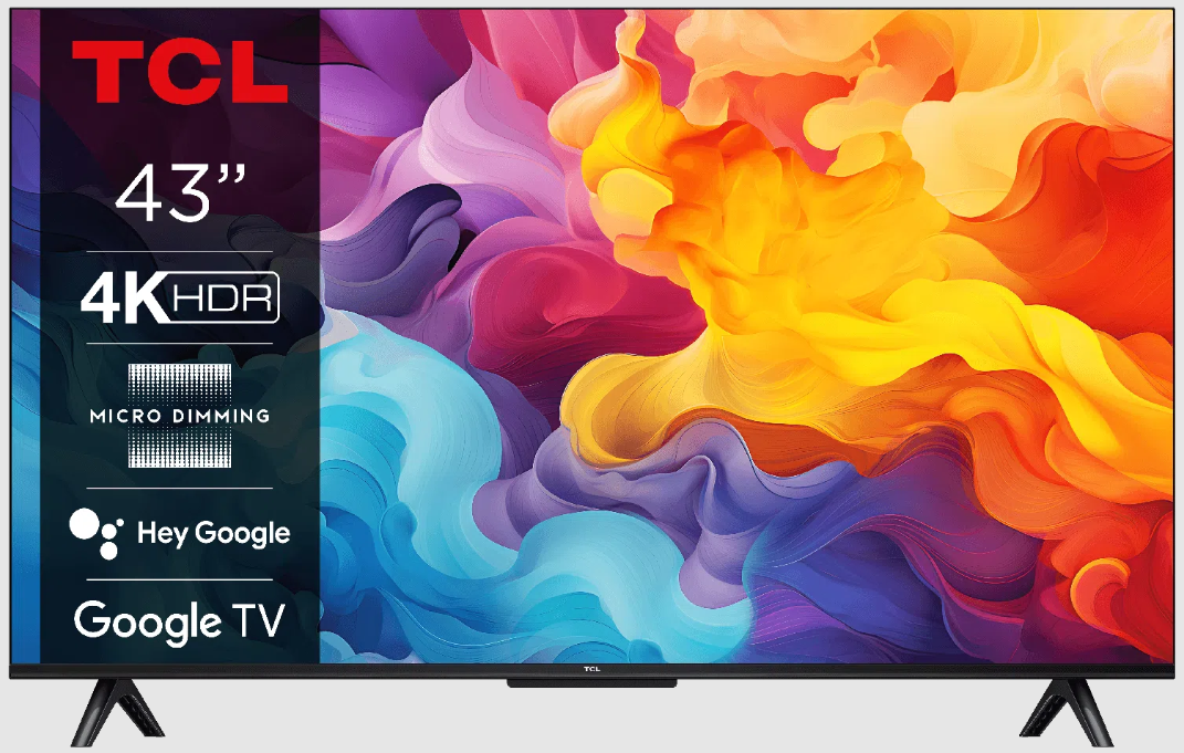 Telewizor TCL 43V6B 43" 4K Google TV Micro Dimming