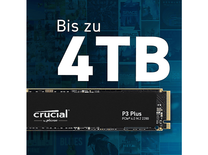 Thumbnail - CRUCIAL P3 Plus Festplatte, 500 GB SSD M.2 via PCIe, intern