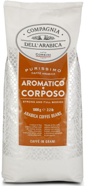 Kahve paketi: Compagnia dell'Arabica, Arabica kahve çekirdekleri, Purissimo, Aromatico e Corposo, 1000g.