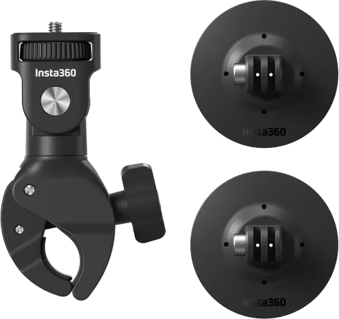 Insta360-Klammerhalterung mit drei Befestigungspunkten.