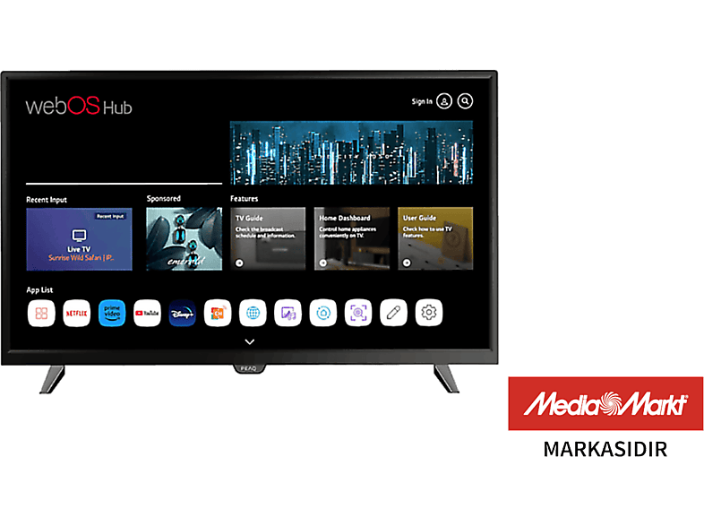 PEAQ PQ32DAL540 32 inç 80 Ekran Dahili Uydu Alıcılı Smart WebOS LED TV