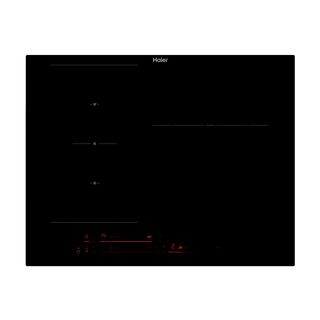 Placa Inducción - Haier Series 2 HAIFB53IRCS, 3 zonas, 1 Zona Flex , Zona grande de 29 cm, 65 cm, Wi-Fi & App, Negro