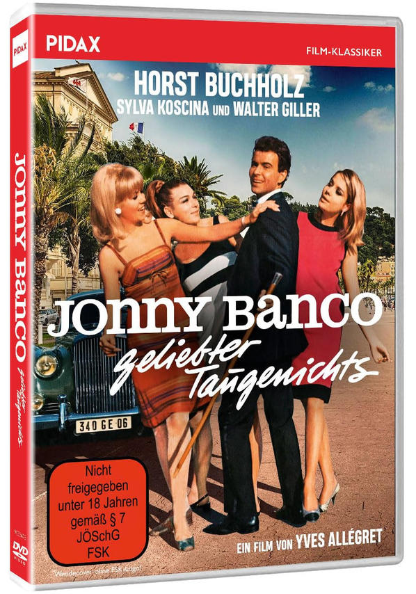DVD-Cover des Films "Jonny Banco". Zeigt einen Mann, drei Frauen und Text.