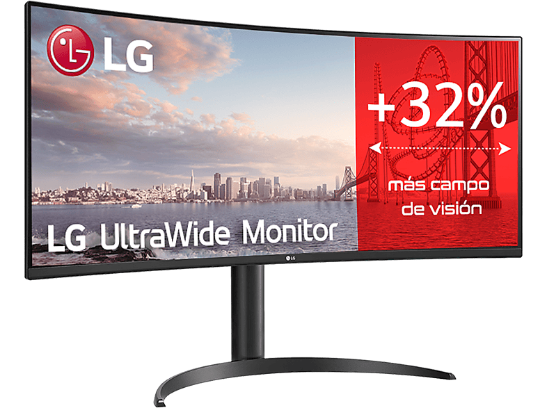 LG 34WP65CP-B, 34, WQHD, 5 ms, 160 Hz, HDMI x2, DisplayPort x1, Negro Mate