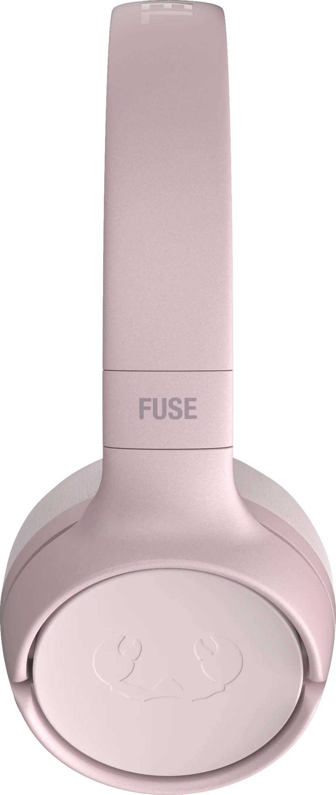 Cuffie rosa con 'FUSE' sull'archetto.