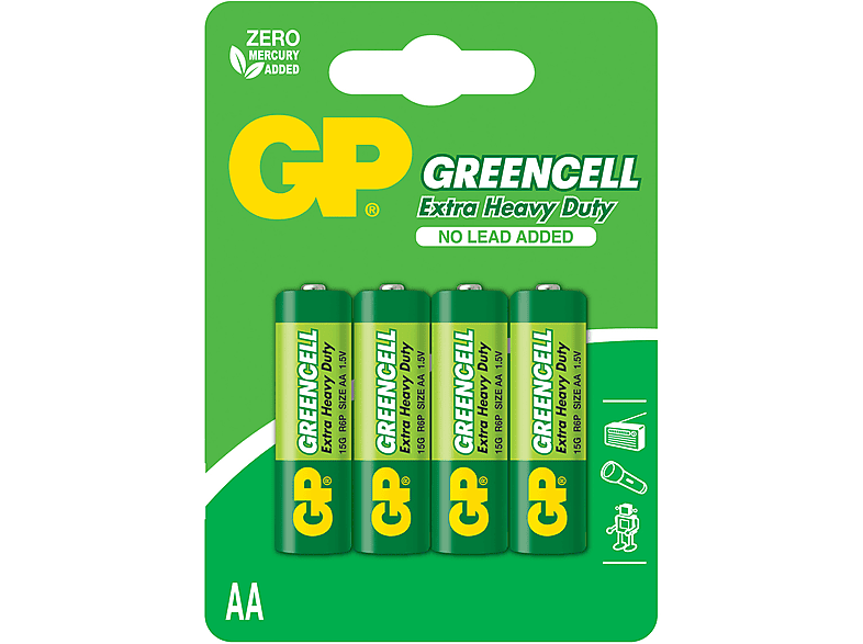 GP 4X Grencell AA Boy Çinko Karbon Kalem Pil