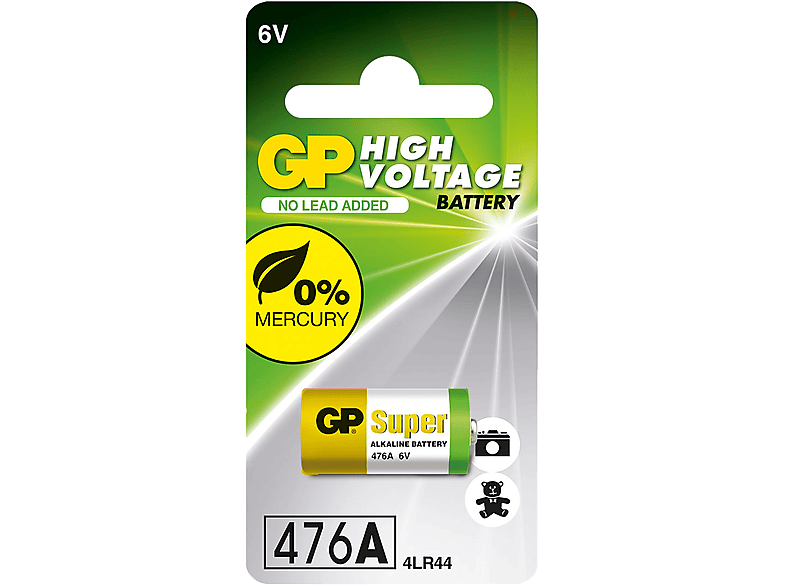 GP 1X 476A 4LR44 Boy 6V Yüksek Voltaj Alkalin