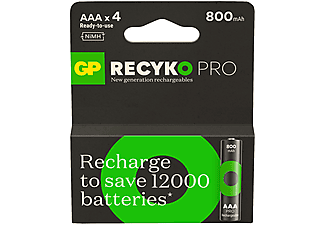 GP 4X 800 mAh Recyko Pro Şarj Edilebilir AAA Boy İnce Pil