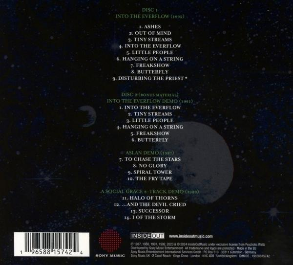 Album borítója a tracklistával, beleértve a dalszövegeket.