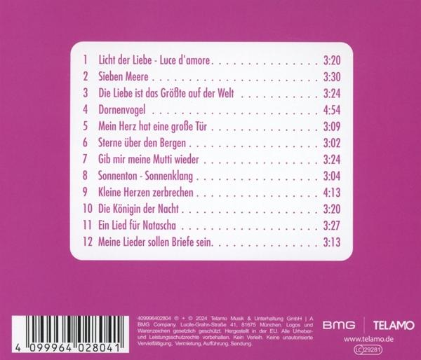 CD-Cover mit Titelliste, Albumtitel auf Deutsch, mit etwas Text.