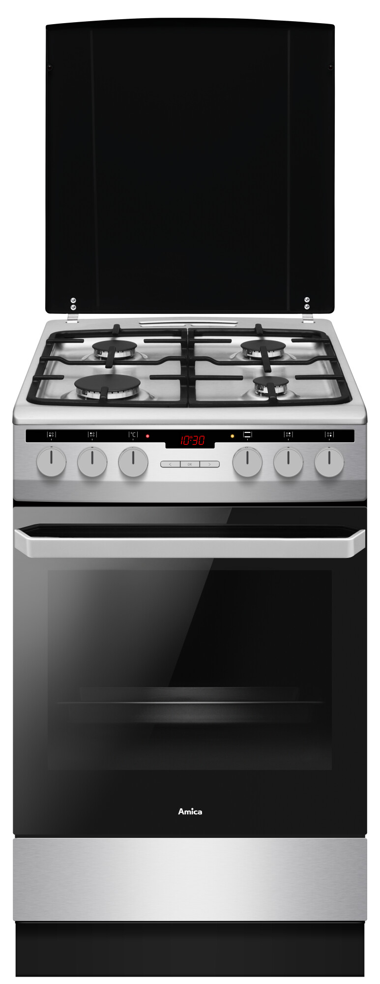 Widok z boku złożonego złotego telefonu.