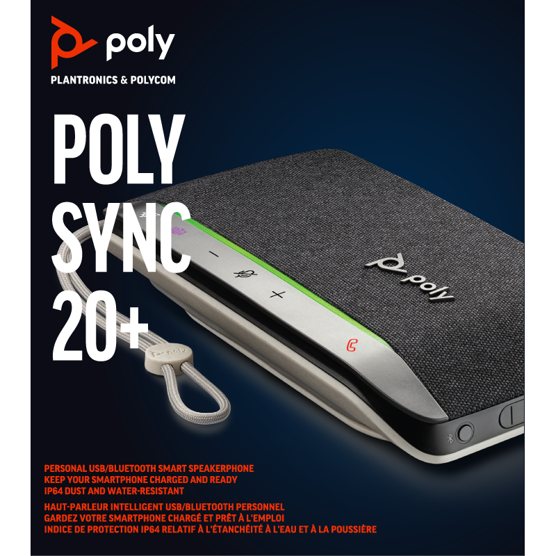 POLY Sync20  Konferenzlautsprecher Bluetooth Grau