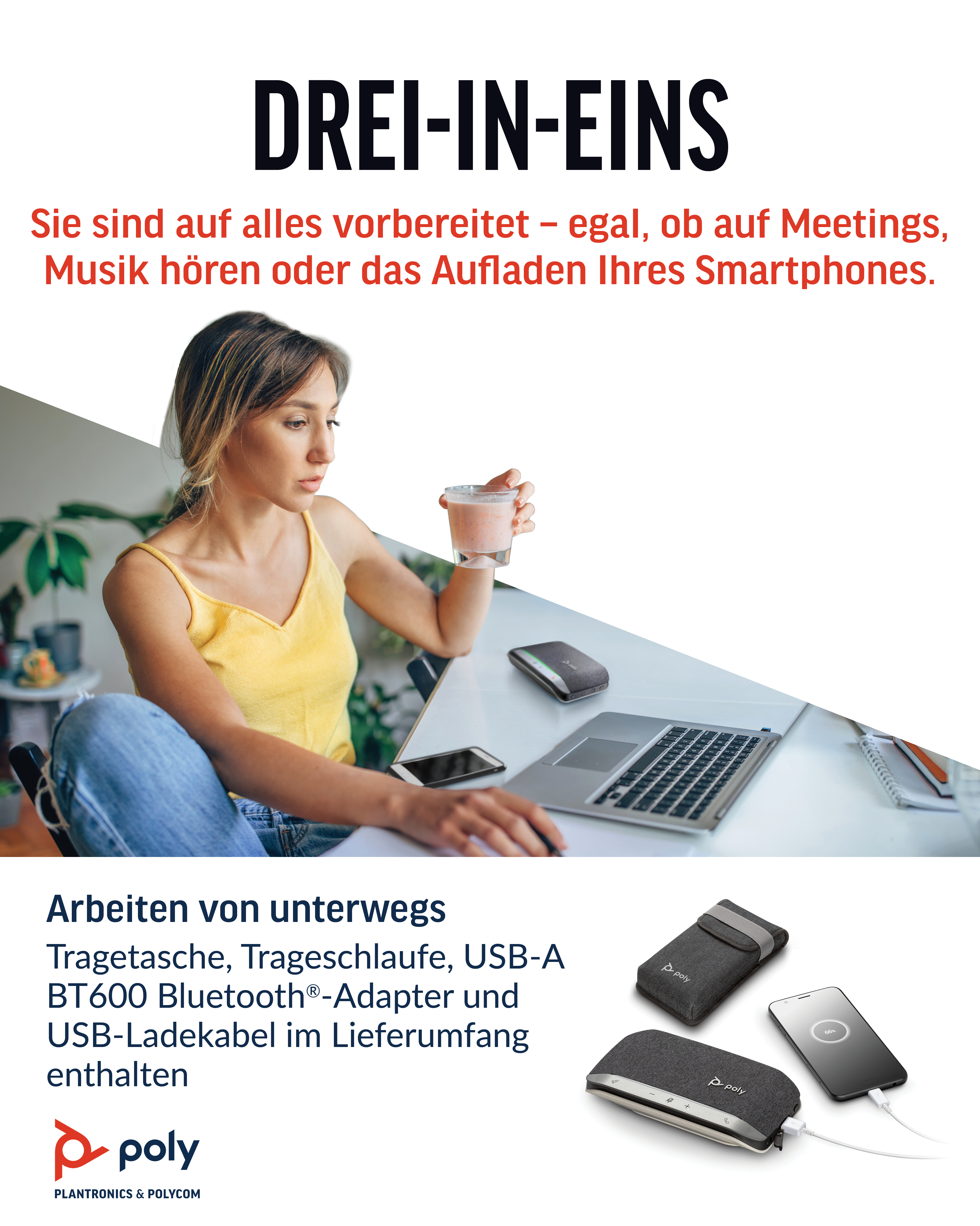 POLY Sync20  Konferenzlautsprecher Bluetooth Grau