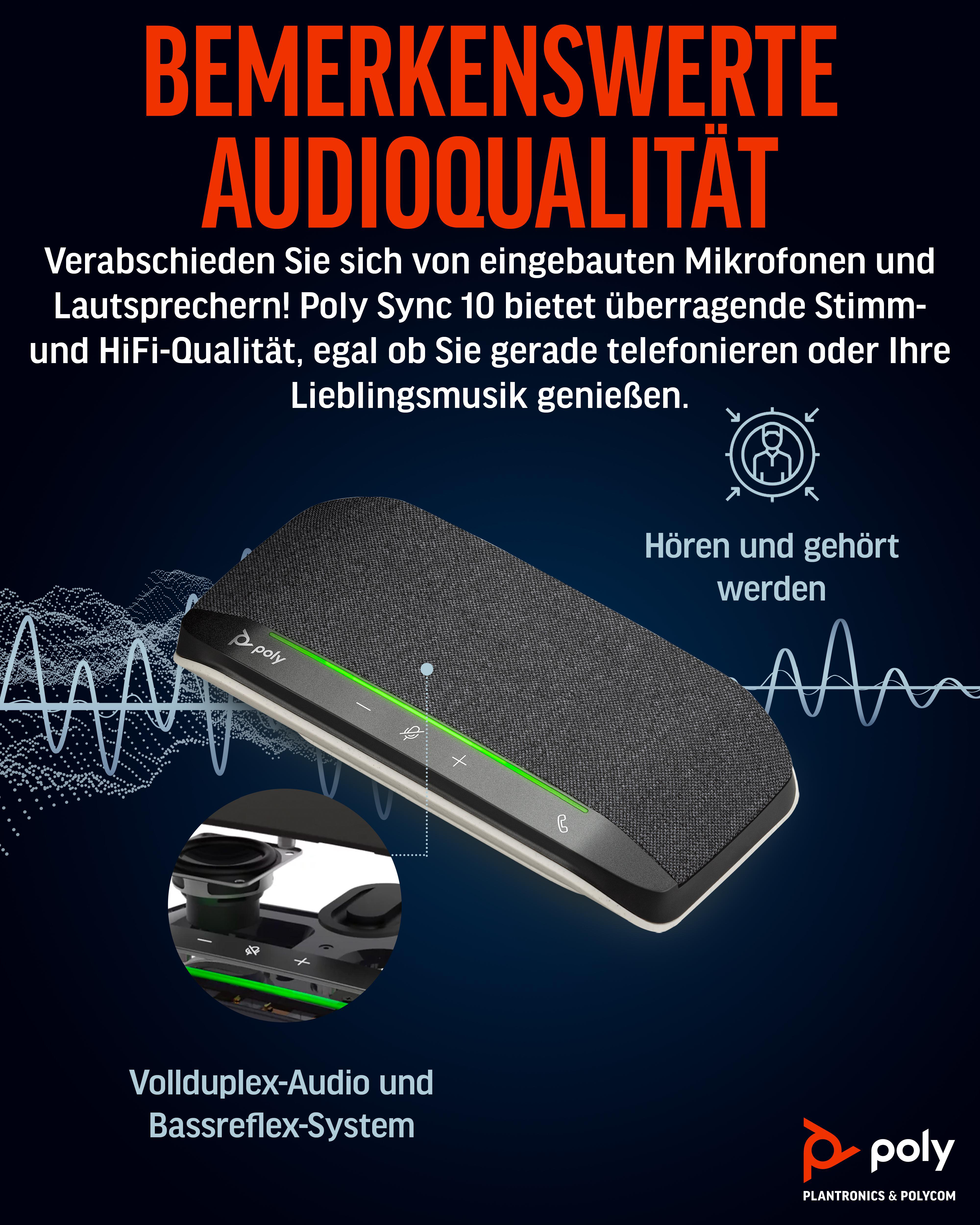 POLY Sync10  Konferenzlautsprecher Grau